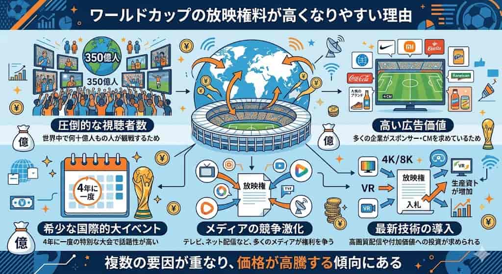 ワールドカップの放映権料が高くなりやすい理由