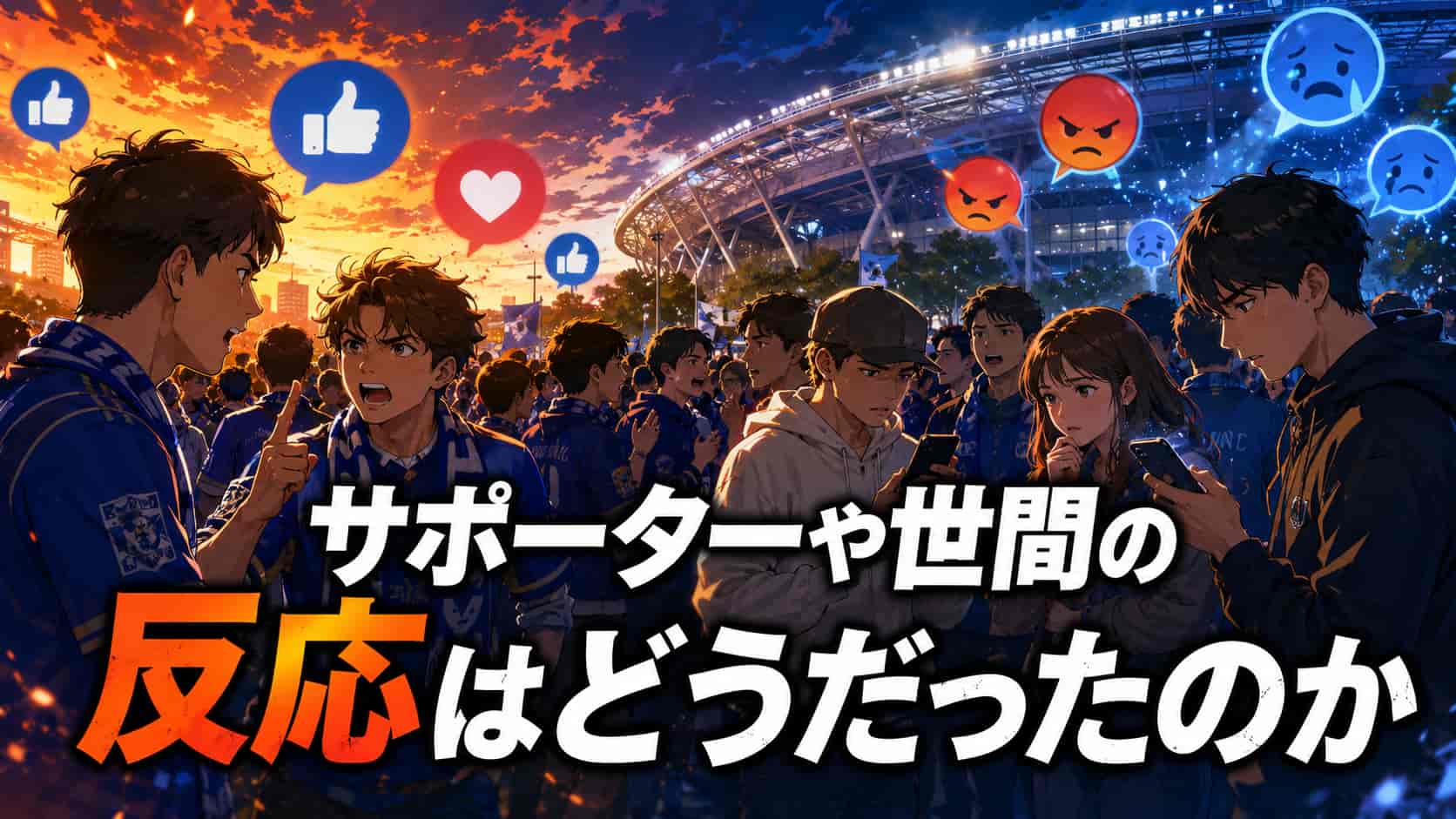 サポーターや世間の反応はどうだったのか
