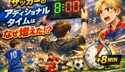 サッカーのアディショナルタイムはなぜ増えた?試合への影響を徹底解説