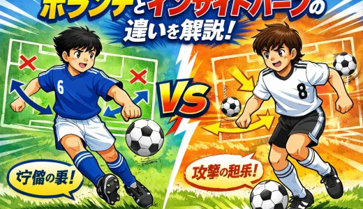 サッカーのボランチとインサイドハーフの違いをわかりやすく解説