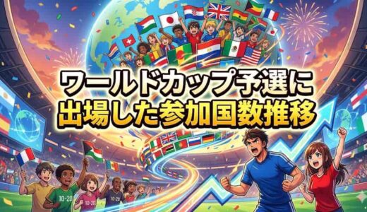 歴代ワールドカップ予選に出場した参加国数推移まとめ