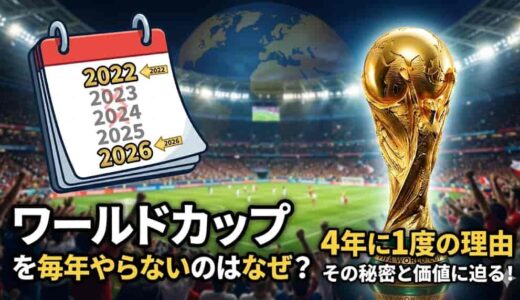 ワールドカップを毎年やらないのはなぜ？4年に1度の理由