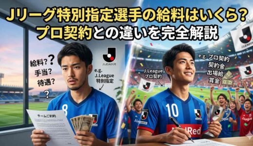 Jリーグ特別指定選手の給料はいくら？プロ契約との違いを完全解説