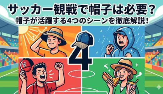 サッカー観戦で帽子は必要？帽子が活躍する4つのシーン