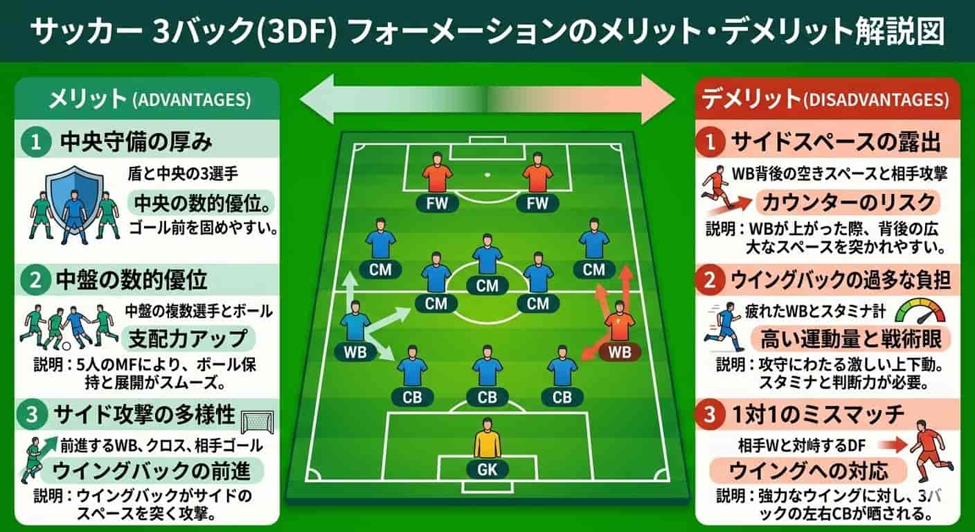 3バックのメリット・デメリット