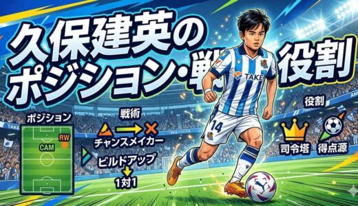 久保建英のポジション・戦術・役割を徹底解説