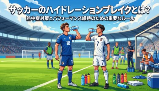 サッカーのハイドレーションブレイクとは？クーリングブレイクとの違い