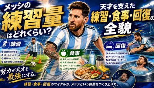 メッシの練習量はどれくらい？天才を支えた練習・食事・回復の全貌