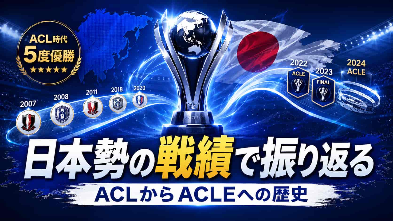 日本勢の戦績で振り返るACLからACLEへの歴史