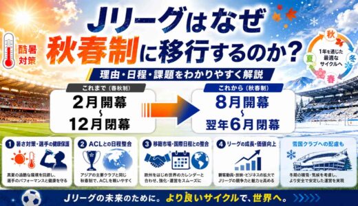 Jリーグ秋春制はなぜ？移行の理由と雪国問題をわかりやすく解説