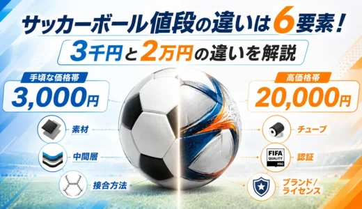 サッカーボール値段の違いは6要素！3千円と2万円の違いを解説