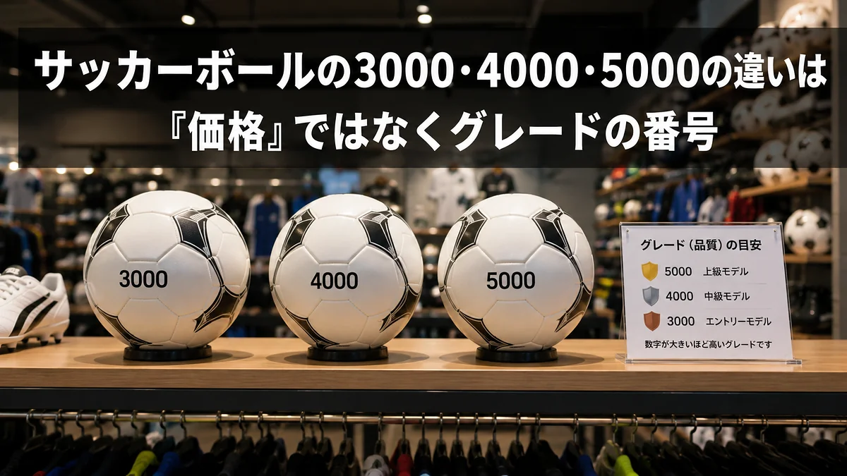 サッカーボールの3000・4000・5000の違いは「価格」ではなくグレードの番号