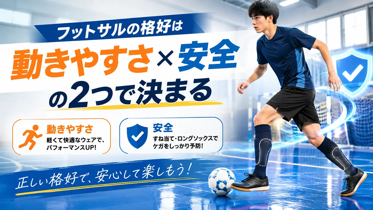 フットサルの格好は「動きやすさ」と「安全」の2つで決まる