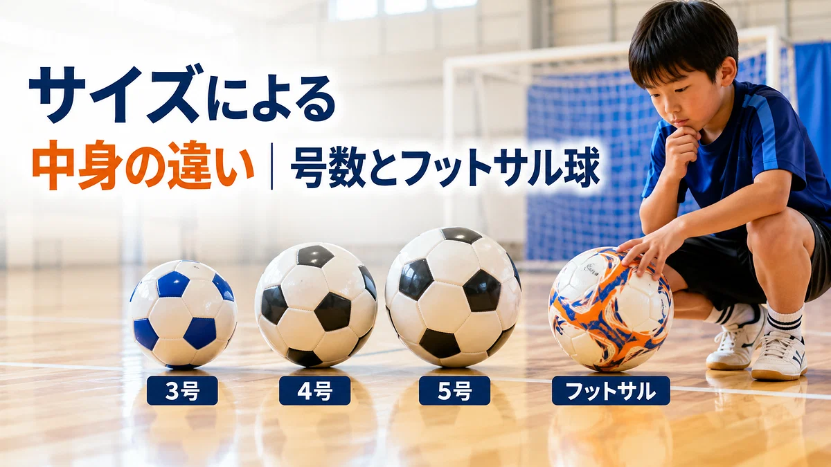 サッカーボールの号数とフットサルボールの違い
