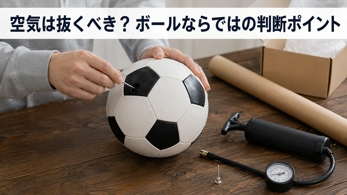 空気は抜くべき？ボールならではの判断ポイント