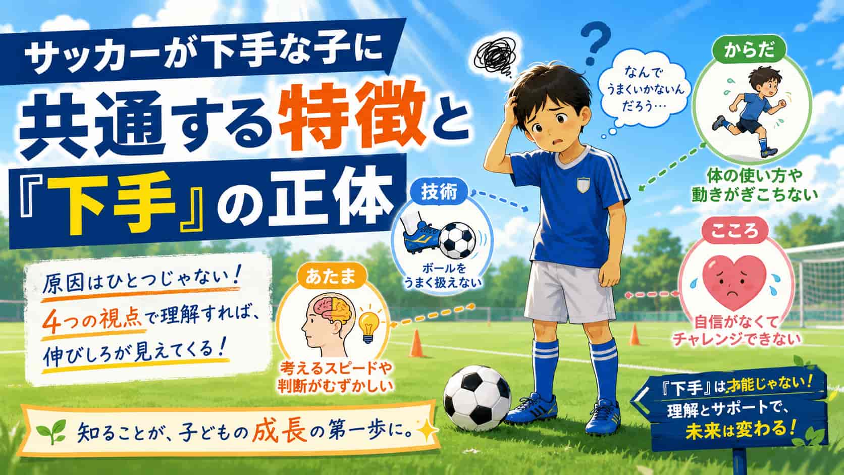 サッカーが下手な子に共通する特徴と「下手」の正体