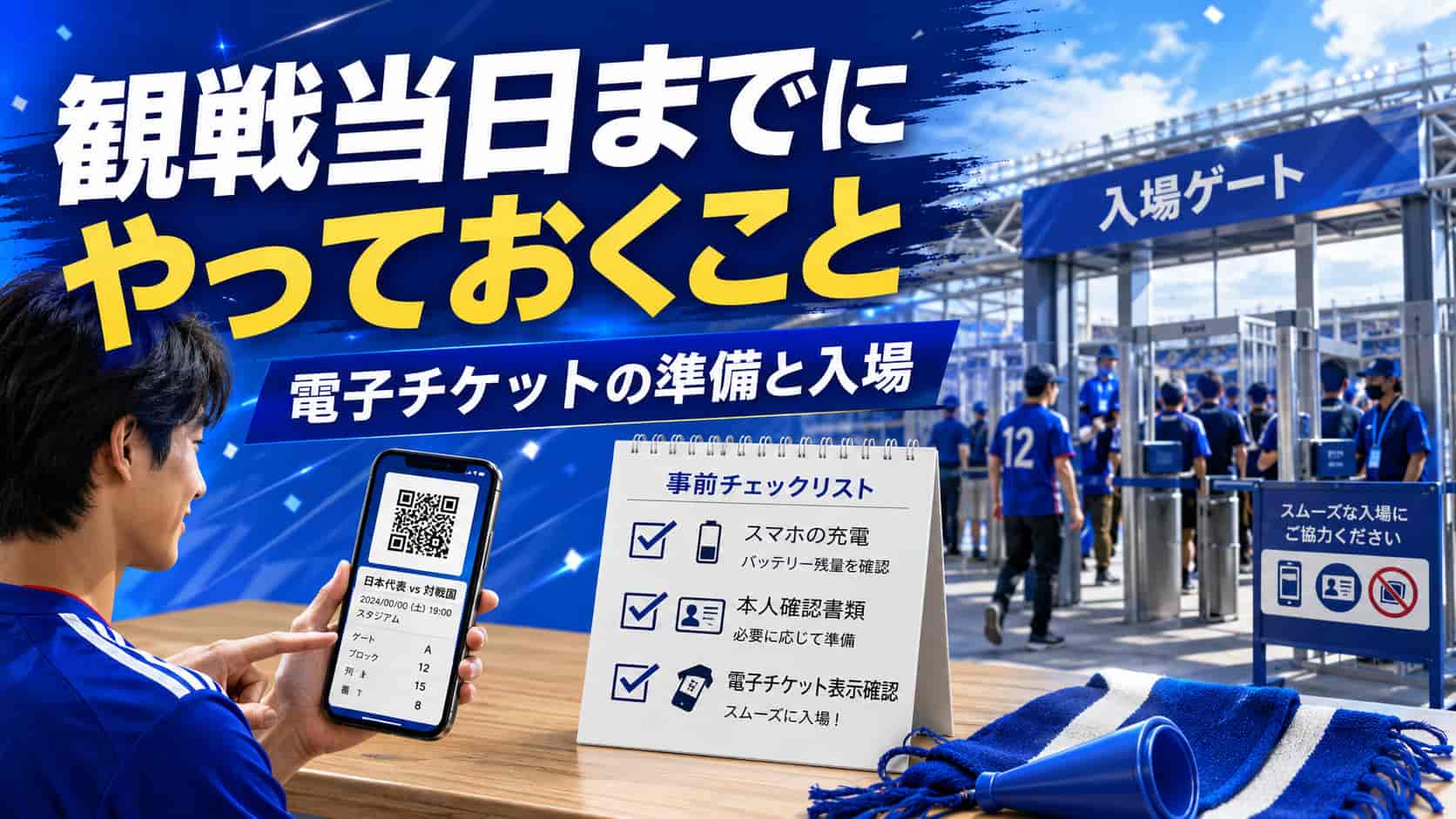 観戦当日までにやっておくこと｜電子チケットの準備と入場