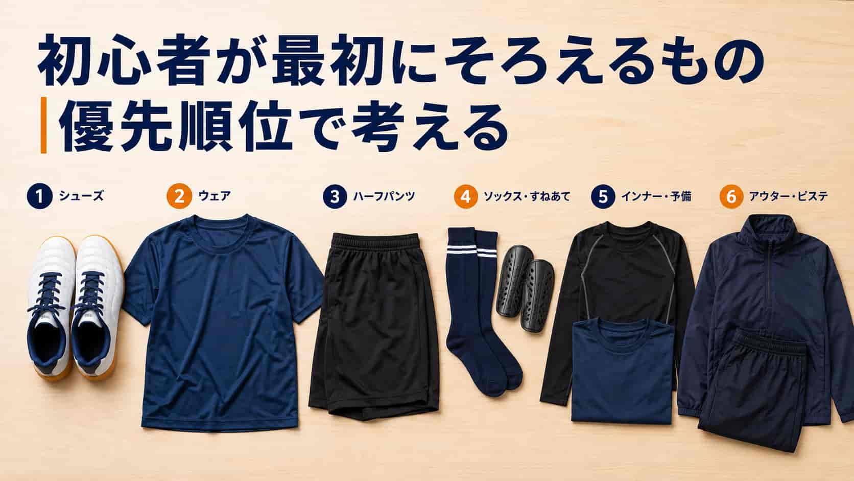 初心者が最初にそろえるもの｜優先順位で考える