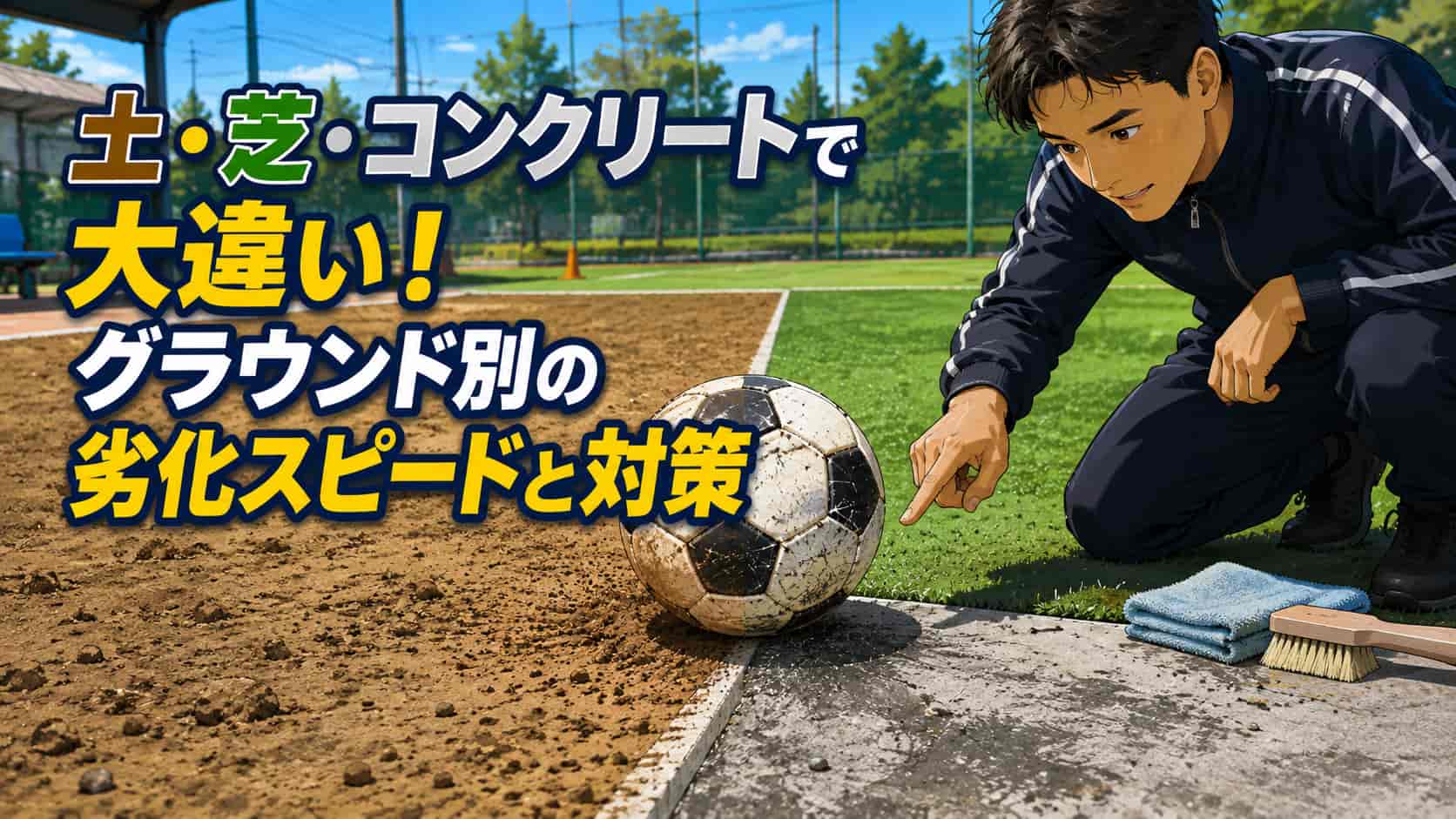 土・芝・コンクリートで大違い！グラウンド別の劣化スピードと対策