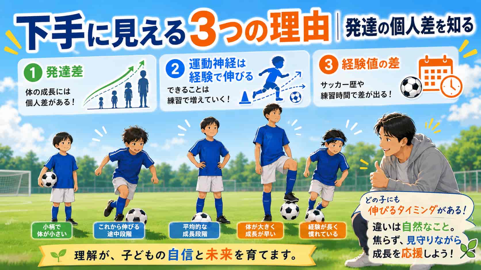下手に見える3つの理由｜発達の個人差を知る