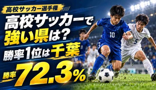 高校サッカーで強い県は？選手権の勝率1位は千葉の72.3%